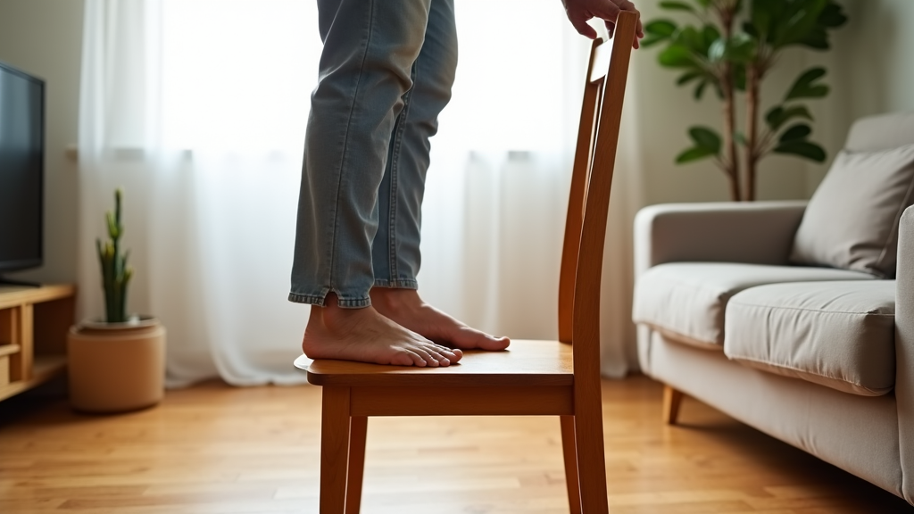 Equilibrio en casa: circuito sin material para mayores en 10-15 minutos
