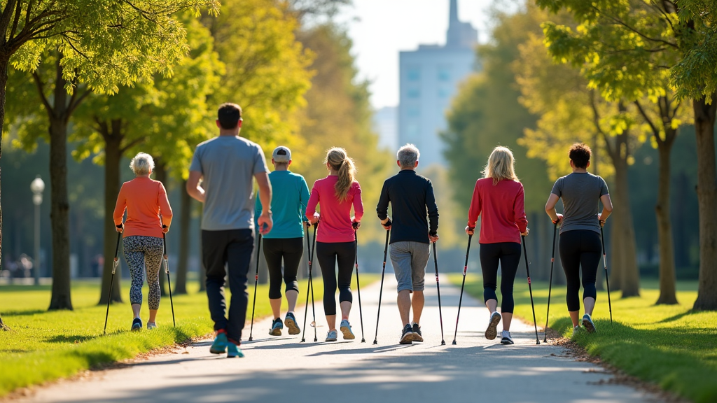 Marcha nórdica en Barcelona: beneficios y técnica básica